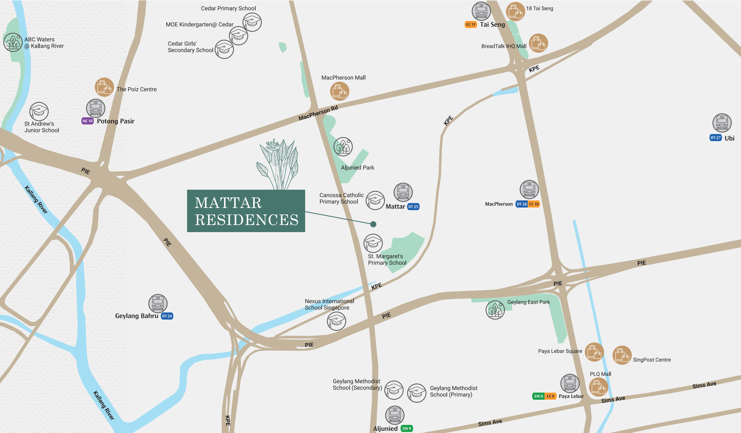 Mattar Residences Location Map