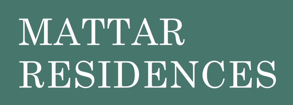 Mattar Residences Logo (white text with green background)